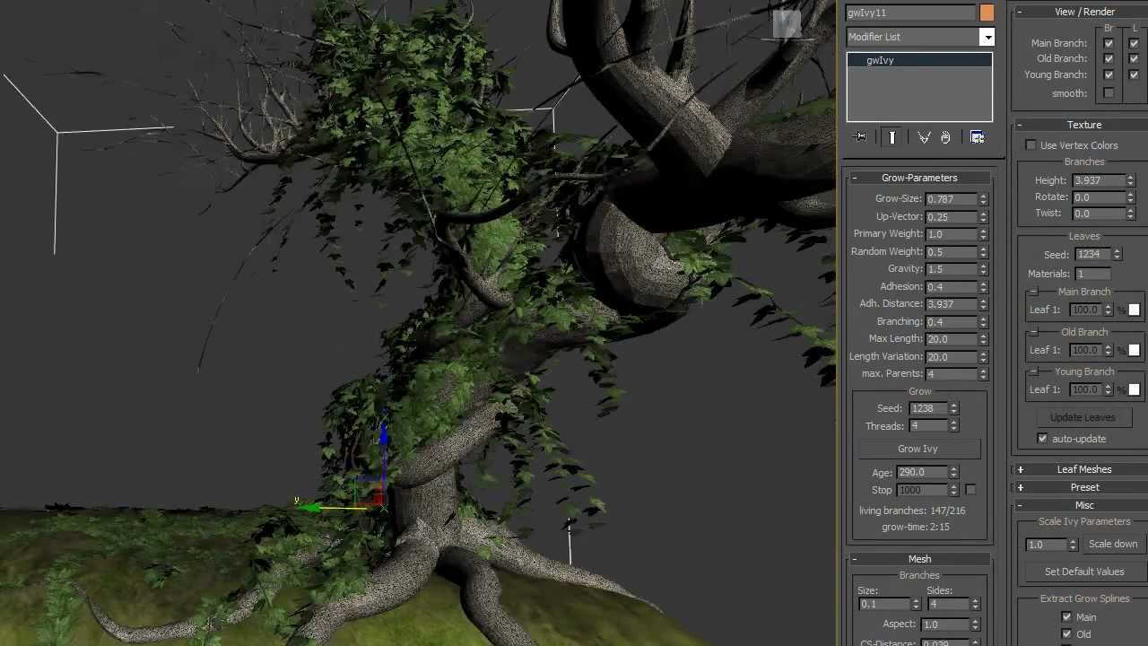 An Ivy Generator For 3ds Max Script